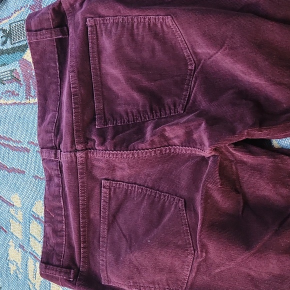 TALBOTS Size 6 Jeans Corduroy maroon color E U C - Picture 3 of 3